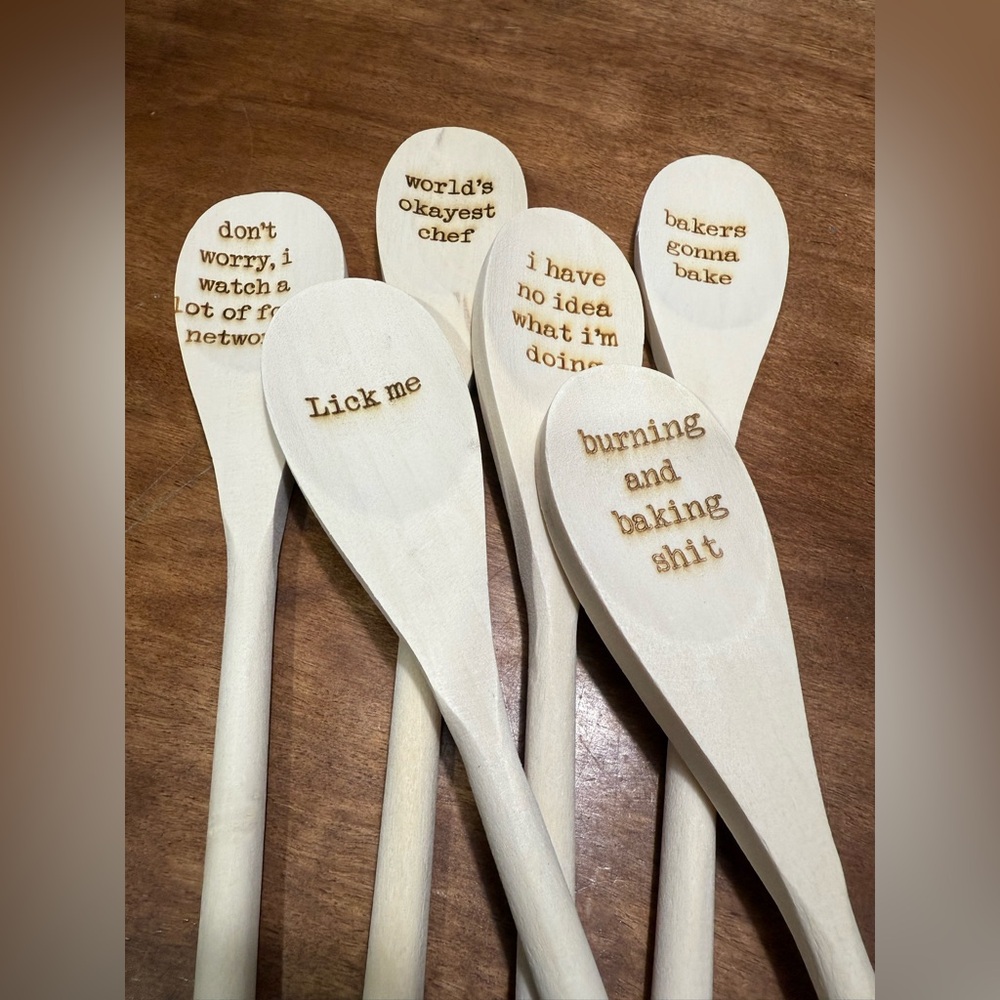 Funny Wooden Spoons, choose 1 - Picture 2 of 6